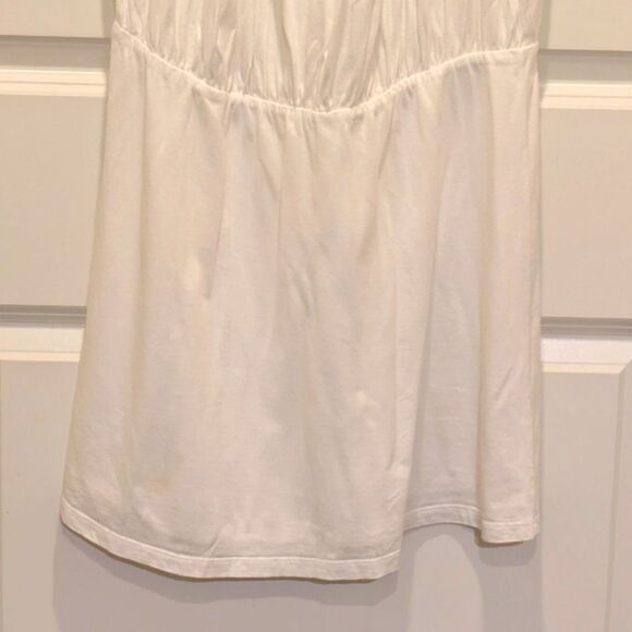 Athé Vanessa Bruno Size 1 Fully Lined White Cotton Tie Front Dress - Picture 3 of 9